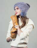 YISEVEN Women's Shearling Leather Gloves YISEVEN