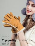 YISEVEN Women's Shearling Leather Gloves YISEVEN