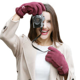 YISEVEN Women's Shearling Leather Gloves YISEVEN