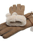 YISEVEN Women's Lambskin Shearling Leather Gloves