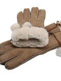 YISEVEN Women's Lambskin Shearling Leather Gloves