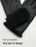 YISEVEN Womens  Lambskin Shearling Leather Gloves YISEVEN