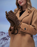 YISEVEN Womens  Lambskin Shearling Leather Gloves YISEVEN