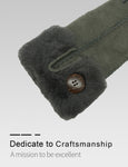 YISEVEN Womens Lambskin Shearling Leather Gloves YISEVEN