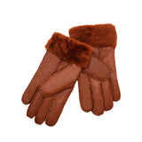 YISEVEN Womens Sheepskin Shearling Leather Gloves YISEVEN