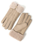 YISEVEN Womens Sheepskin Shearling Leather Gloves YISEVEN