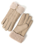 YISEVEN Womens Sheepskin Shearling Leather Gloves YISEVEN
