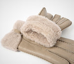 YISEVEN Womens Sheepskin Shearling Leather Gloves YISEVEN
