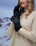 YISEVEN Womens Sheepskin Shearling Leather Gloves YISEVEN