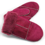 YISEVEN Womens  Sheepskin Shearling Leather Gloves(Mittens) YISEVEN