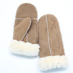 YISEVEN Women's  Lambskin Shearling Leather  Gloves(Mittens) YISEVEN