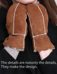 YISEVEN Women's  Lambskin Shearling Leather  Gloves(Mittens) YISEVEN