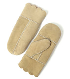 YISEVEN Women's  Lambskin Shearling Leather  Gloves(Mittens) YISEVEN