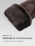 YISEVEN Women's  Winter Shearling Leather Gloves(Mittens) YISEVEN