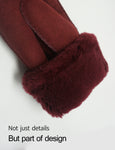 YISEVEN Women's  Winter Shearling Leather Gloves(Mittens) YISEVEN