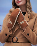 YISEVEN Women's Winter Shearling Leather Gloves(Mittens) YISEVEN