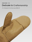YISEVEN Womens  Sheepskin Shearling Leather Gloves(Mittens) YISEVEN