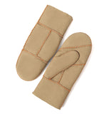 YISEVEN Womens  Sheepskin Shearling Leather Gloves(Mittens) YISEVEN
