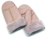YISEVEN Womens  Sheepskin Shearling Leather Gloves(Mittens) YISEVEN