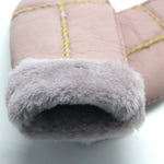 YISEVEN Womens  Sheepskin Shearling Leather Gloves(Mittens) YISEVEN