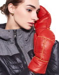 YISEVEN Womens  Sheepskin Shearling Leather Gloves(Mittens) YISEVEN