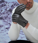 YISEVEN Winter Men’s Lambskin Leather Gloves YISEVEN