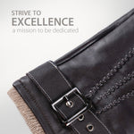 YISEVEN Men's Touchscreen Sheepskin Leather Gloves YISEVEN