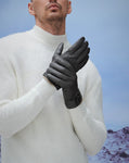 YISEVEN Men's Touchscreen Sheepskin Leather Gloves YISEVEN