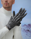 YISEVEN Men's Touchscreen Sheepskin Leather Gloves YISEVEN