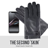 YISEVEN Men's Touchscreen Sheepskin Leather Gloves YISEVEN