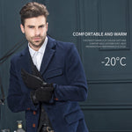 YISEVEN Men's Touchscreen Sheepskin  Leather Gloves YISEVEN
