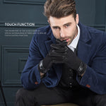 YISEVEN Men's Touchscreen Sheepskin  Leather Gloves YISEVEN