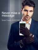 YISEVEN Men's Touchscreen Sheepskin  Leather Gloves YISEVEN