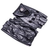 YISEVEN Men's Fashion Fingerless Leather Gloves YISEVEN