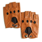 YISEVEN Men's Fashion Fingerless Leather Gloves YISEVEN