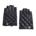 YISEVEN Men's Fingerless Lambskin Leather Gloves YISEVEN