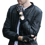 YISEVEN Men's Fingerless  Lambskin Leather Gloves YISEVEN