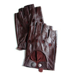 YISEVEN Men's Fingerless  Lambskin Leather Gloves YISEVEN