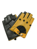 YISEVEN Men's Fingerless  Lambskin Leather Gloves YISEVEN