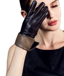 YISEVEN Women's  Sheepskin Cuffed Leather Gloves YISEVEN