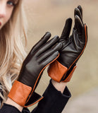 YISEVEN Women's  Sheepskin Cuffed Leather Gloves YISEVEN