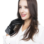 YISEVEN Women's  Sheepskin Cuffed Leather Gloves YISEVEN