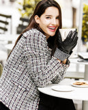 YISEVEN Women's  Sheepskin Cuffed Leather Gloves YISEVEN