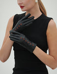 YISEVEN Women Winter Sheepskin  Leather Gloves YISEVEN