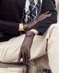 YISEVEN Women's Touchscreen Sheepskin Leather Gloves YISEVEN