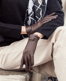 YISEVEN Women's Touchscreen Sheepskin Leather Gloves YISEVEN