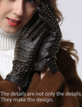 YISEVEN Womens Touchscreen Sheepskin Leather Gloves YISEVEN