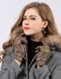 YISEVEN Womens Touchscreen Sheepskin Leather Gloves YISEVEN