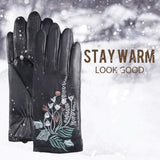 YISEVEN Women’s Touchscreen Sheepskin Leather Gloves YISEVEN