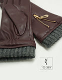 YISEVEN Women's Winter Sheepskin  Leather Gloves YISEVEN